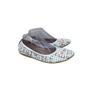 Goby Math Science Novelty Print Slip On Ballet Flats Shoes Womens size 39 US 8.5
